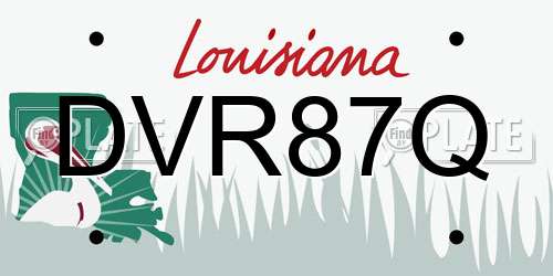 DVR87Q Louisiana License Plate
