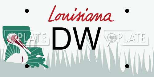 DW Louisiana License Plate