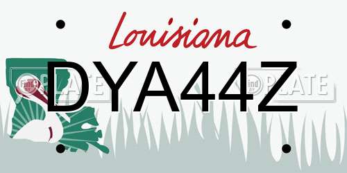 DYA44Z Louisiana License Plate