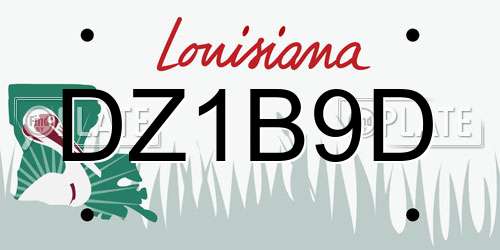 DZ1B9D Louisiana License Plate