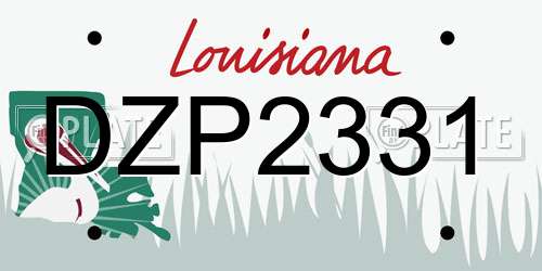 DZP2331 Louisiana License Plate