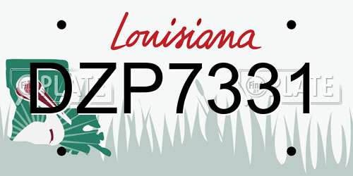 DZP7331 Louisiana License Plate