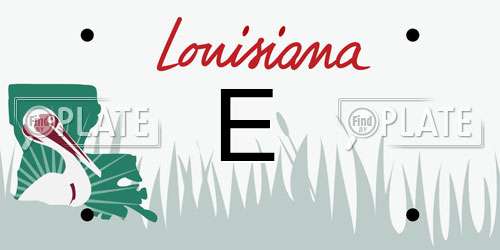 E Louisiana License Plate