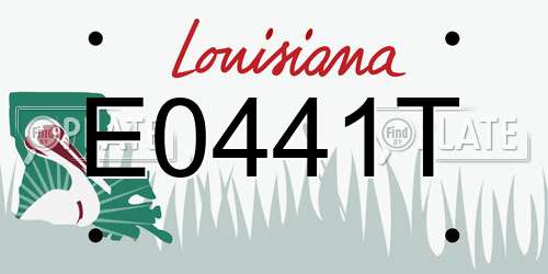 E0441T Louisiana License Plate