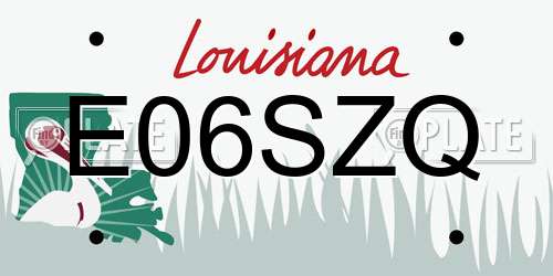 E06SZQ Louisiana License Plate