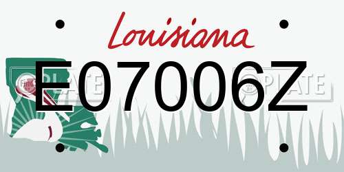 E07006Z Louisiana License Plate