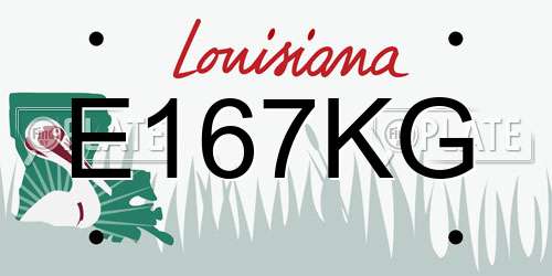 E167KG Louisiana License Plate