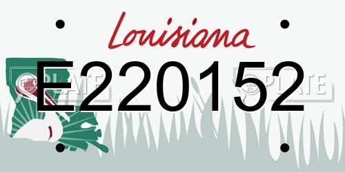 E220152 Louisiana License Plate