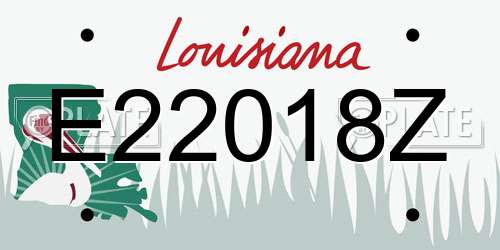 E22018Z Louisiana License Plate