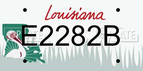 E2282B Louisiana License Plate