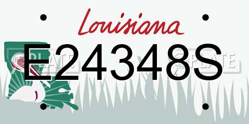 E24348S Louisiana License Plate