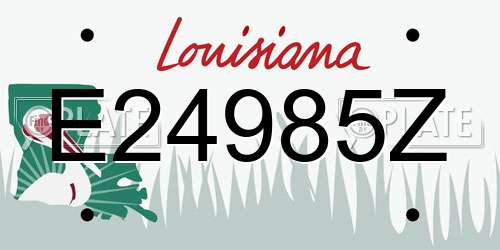 E24985Z Louisiana License Plate