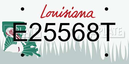 E25568T Louisiana License Plate
