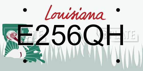 E256QH Louisiana License Plate
