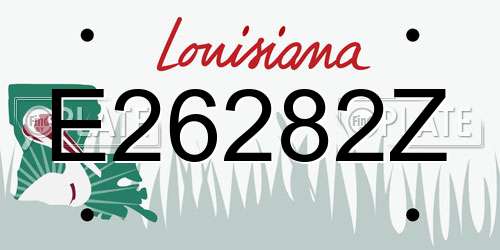 E26282Z Louisiana License Plate