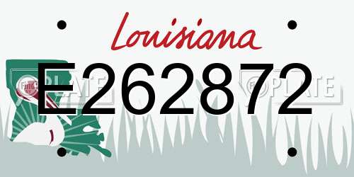 E262872 Louisiana License Plate