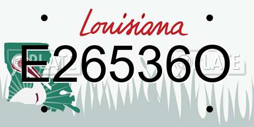 E26536O Louisiana License Plate