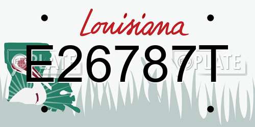 E26787T Louisiana License Plate