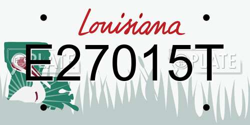 E27015T Louisiana License Plate