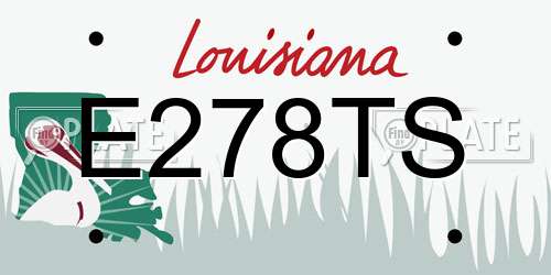 E278TS Louisiana License Plate