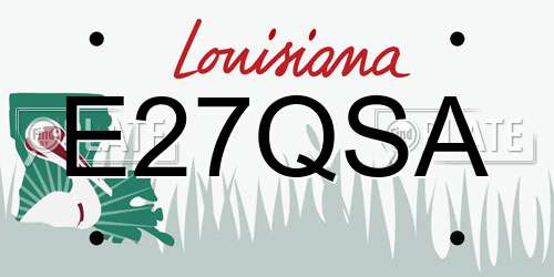 E27QSA Louisiana License Plate