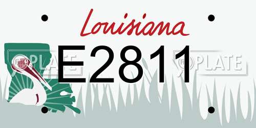E2811 Louisiana License Plate