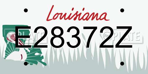 E28372Z Louisiana License Plate