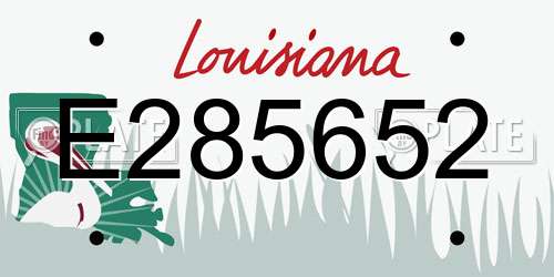 E285652 Louisiana License Plate