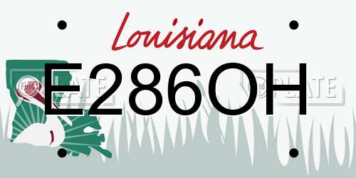 E286OH Louisiana License Plate