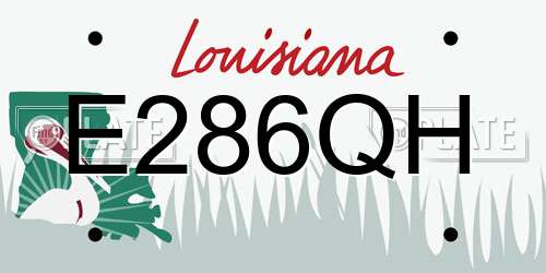 E286QH Louisiana License Plate