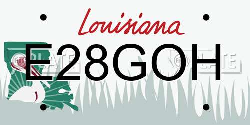 E28GOH Louisiana License Plate
