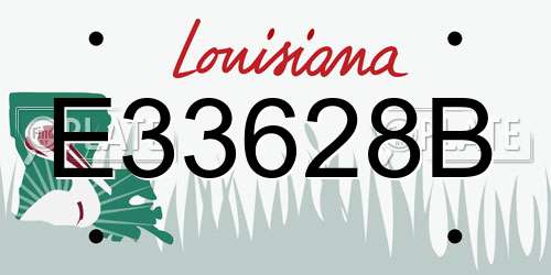 E33628B Louisiana License Plate