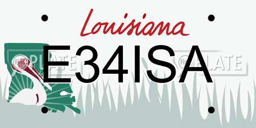 E34ISA Louisiana License Plate