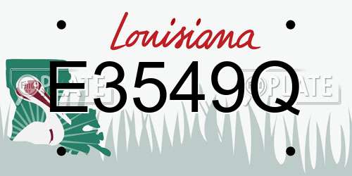 E3549Q Louisiana License Plate