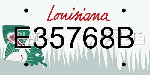 E35768B Louisiana License Plate