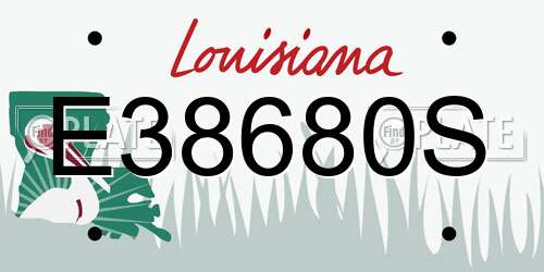 E38680S Louisiana License Plate