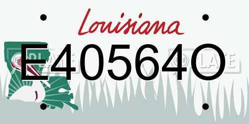 E40564O Louisiana License Plate
