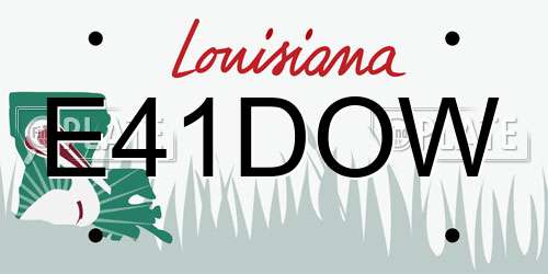 E41DOW Louisiana License Plate