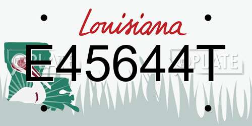 E45644T Louisiana License Plate