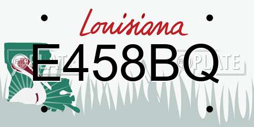 E458BQ Louisiana License Plate