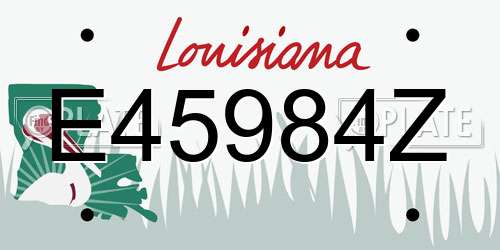 E45984Z Louisiana License Plate