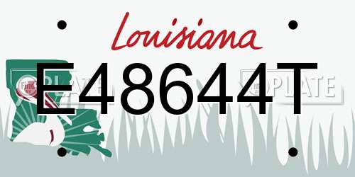 E48644T Louisiana License Plate
