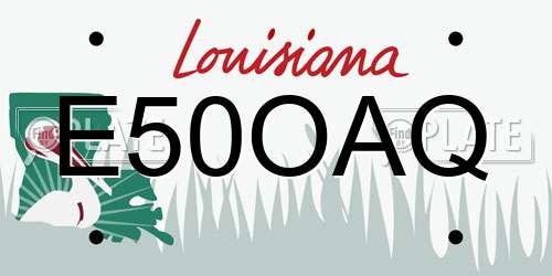 E50OAQ Louisiana License Plate