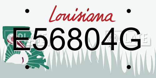 E56804G Louisiana License Plate