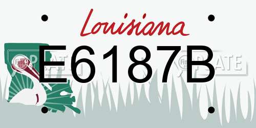 E6187B Louisiana License Plate