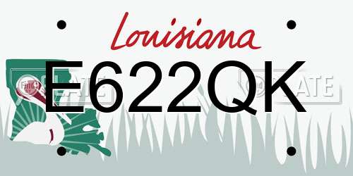 E622QK Louisiana License Plate