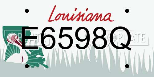 E6598Q Louisiana License Plate