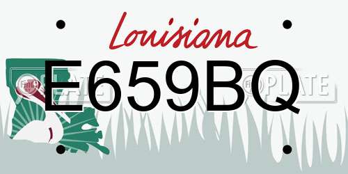 E659BQ Louisiana License Plate