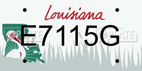 E7115G Louisiana License Plate