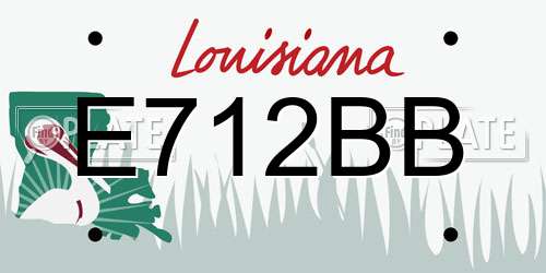 E712BB Louisiana License Plate